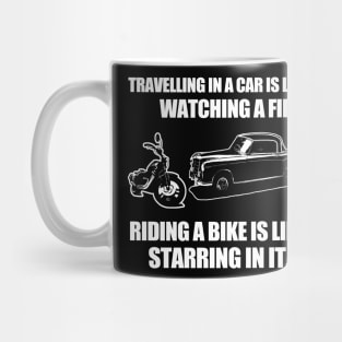 Riding a bike is like starring in a film funny biker gift Mug